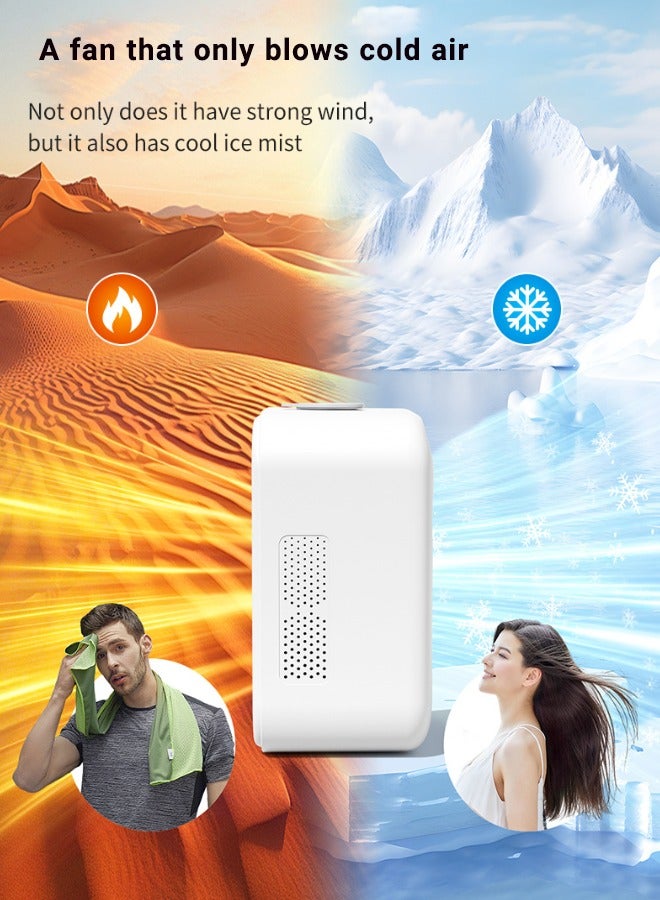 Super ZYouth Portable Air Conditioner, Table Fan with Ice Cube Tray, 2 Speeds & Spray Modes, Rechargeable and Portable Fan, 500ml Tank for Bedroom, Office, Outdoor, Camping - Image 4