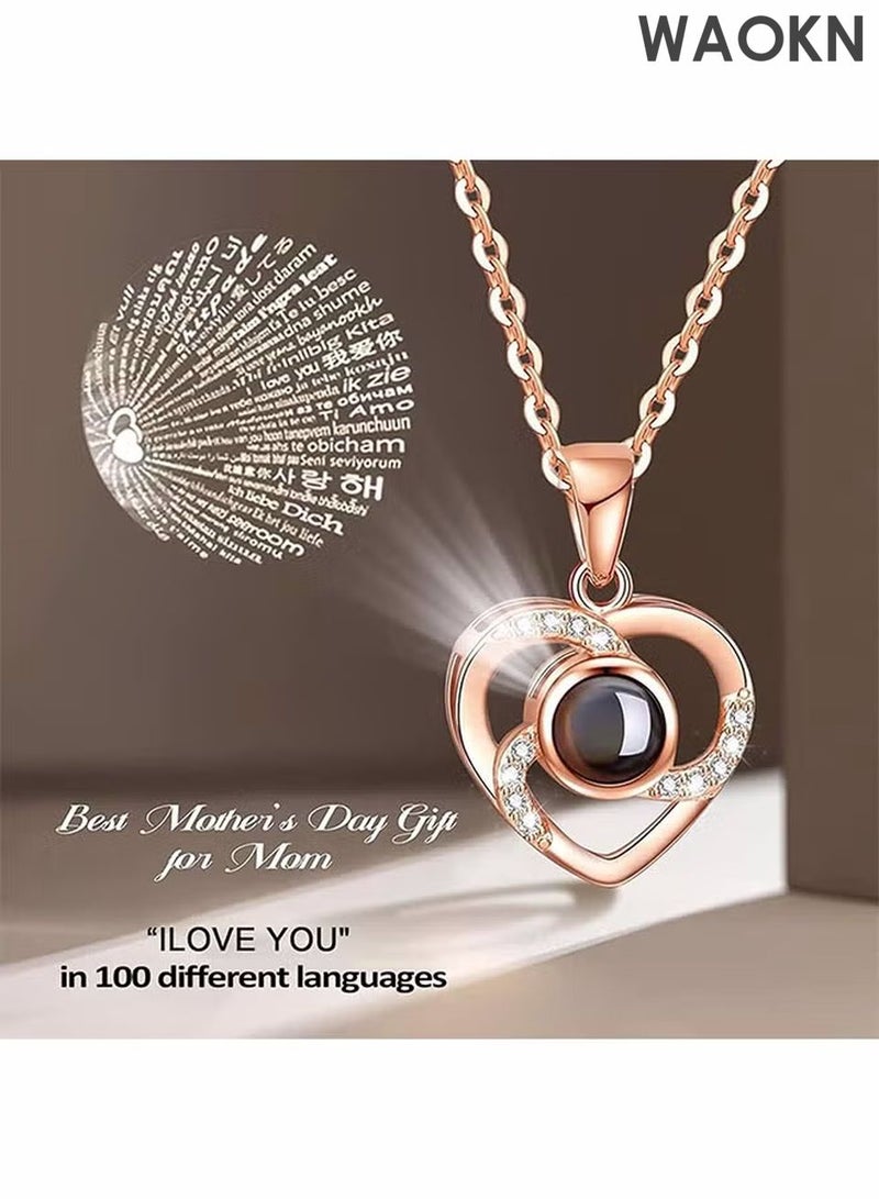 WAOKN Preserved Rose with 925 sterling silver Necklace - Infinity Rose in Love Box - Made from Real Fresh Beauty Rose - Romantic Gifts for Female, Mother's Day,Birthday, Anniversary, Valentine Day, Wedding, Proposal, Graduation - Image 5