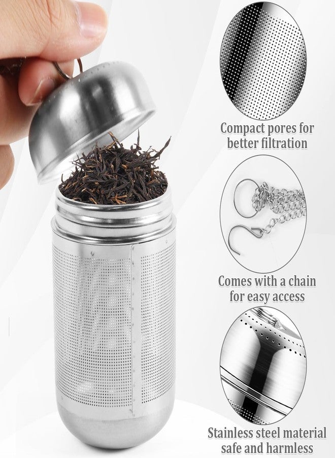 ROPCIA 2PCS Stainless Steel Tea Infuser for Loose Tea Extra Fine Mesh Tea Infuser Loose Leaf Tea Steeper 304 Stainless Steel Tea with Heat Proof Handles - Image 3