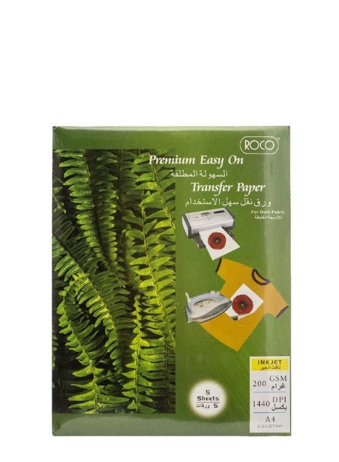 ROCO Easy On Iron On Transfer Paper A4