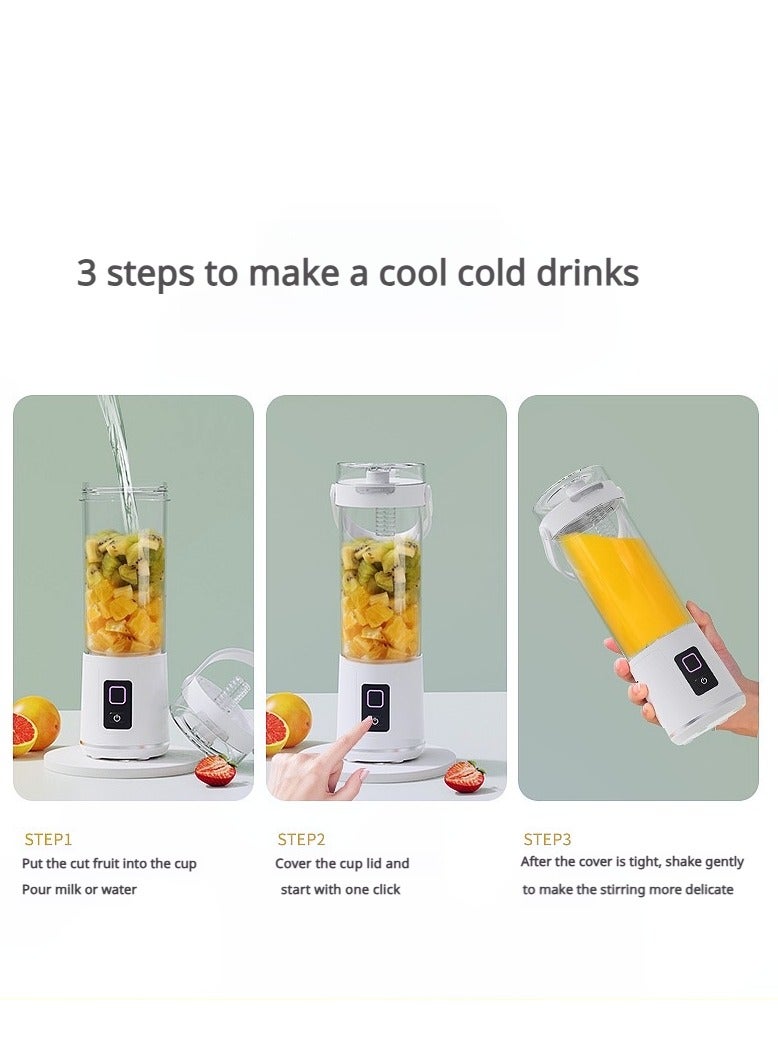 Portable Juicing Cup with USB Rechargeable | 12-Blade Power | 600ml Travel Smoothie Mixer with Auto-Cleaning Feature  - Image 3