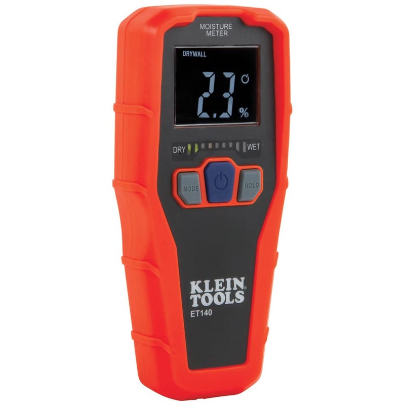 Klein Tools ET140 Pinless Moisture Meter for NonDestructive Moisture Detection in Drywall Wood and Masonry Detects up to 34Inch Below Surface