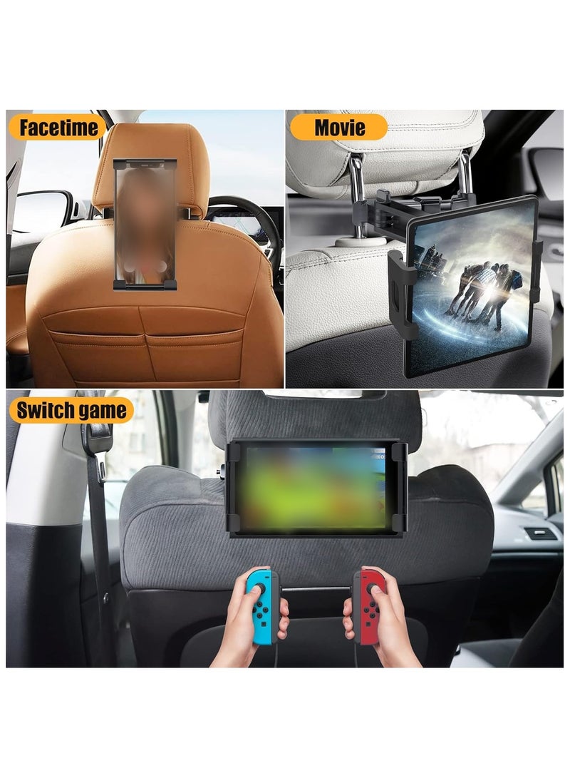 Tablet Holder for Car, ipad Headrest Mount for 5.5-18.4 Inch ipad/Phones Car Tablet Holder with 360°Rotating Adjustable Trip Essentials - Image 4