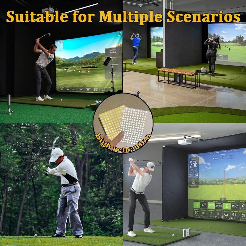 Youven 300 Dots 0.25" White Reflective Dot Stickers for Golf Club & Golf Ball, Weatherproof Golf Stickers with High-Reflective Glass Beads for Golf Launch Monitor & Golf Simulator & High-Speed Cameras - Image 5