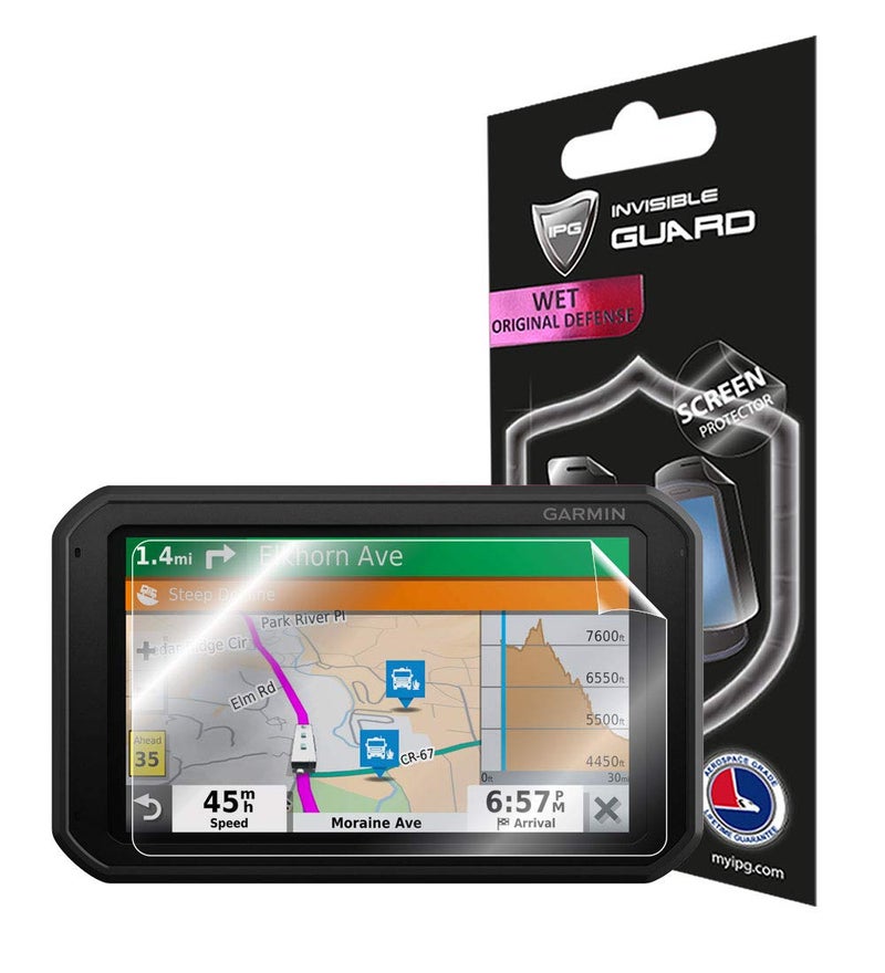 IPG For Garmin RV 785 & Traffic, Advanced GPS Navigator 7" Touch Display Screen Protector Invisible Ultra HD Clear Film Anti Scratch Skin Guard - Smooth/Self-Healing/Bubble -Free - Image 1
