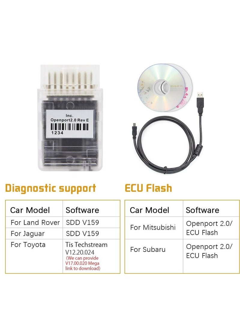 ماركة غير محددة - رقاقة كاملة 2.0 وحدة نقدية أوروبية منفذ فلاش 2 0 ضبط رقاقة تلقائي OBD 2 OBD2 أداة تشخيص السيارة لماسح مرسيدس بنز J2534 ص - Image 1