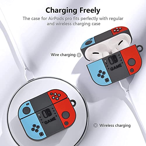 Meyaar Compatible for AirPods Pro 2nd Generation Case Cover with Keychain, Soft Silicone Skin Case Cover Full Protective (Only Silicone Cover) (Game Controller) - Image 5