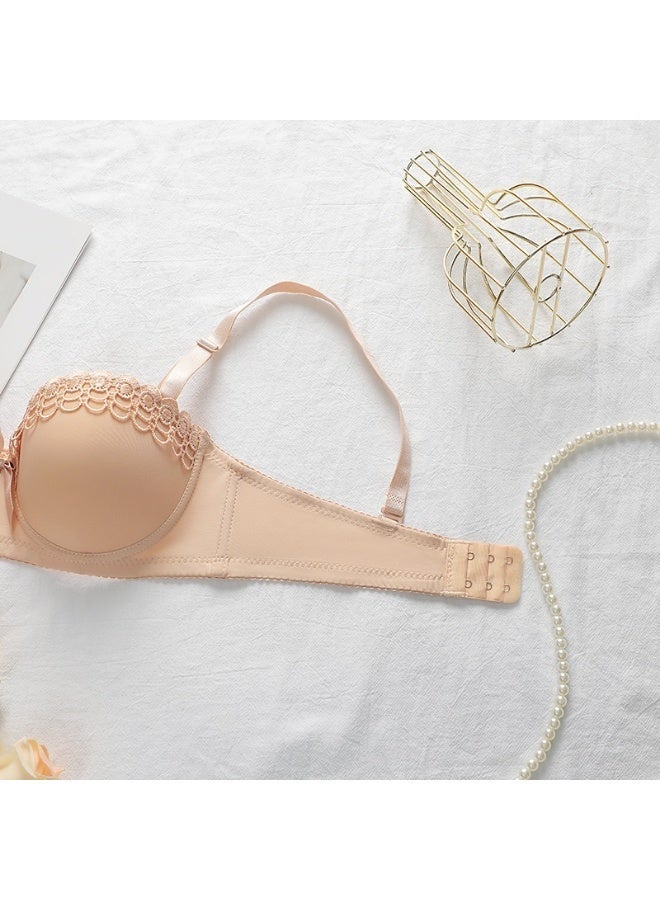 Women Butterfly Embroidered Underwire Bra & Panty Set, 3/4 Cup Bust Lift Support, Adjustable Detachable Straps Double Back Closure - Image 5
