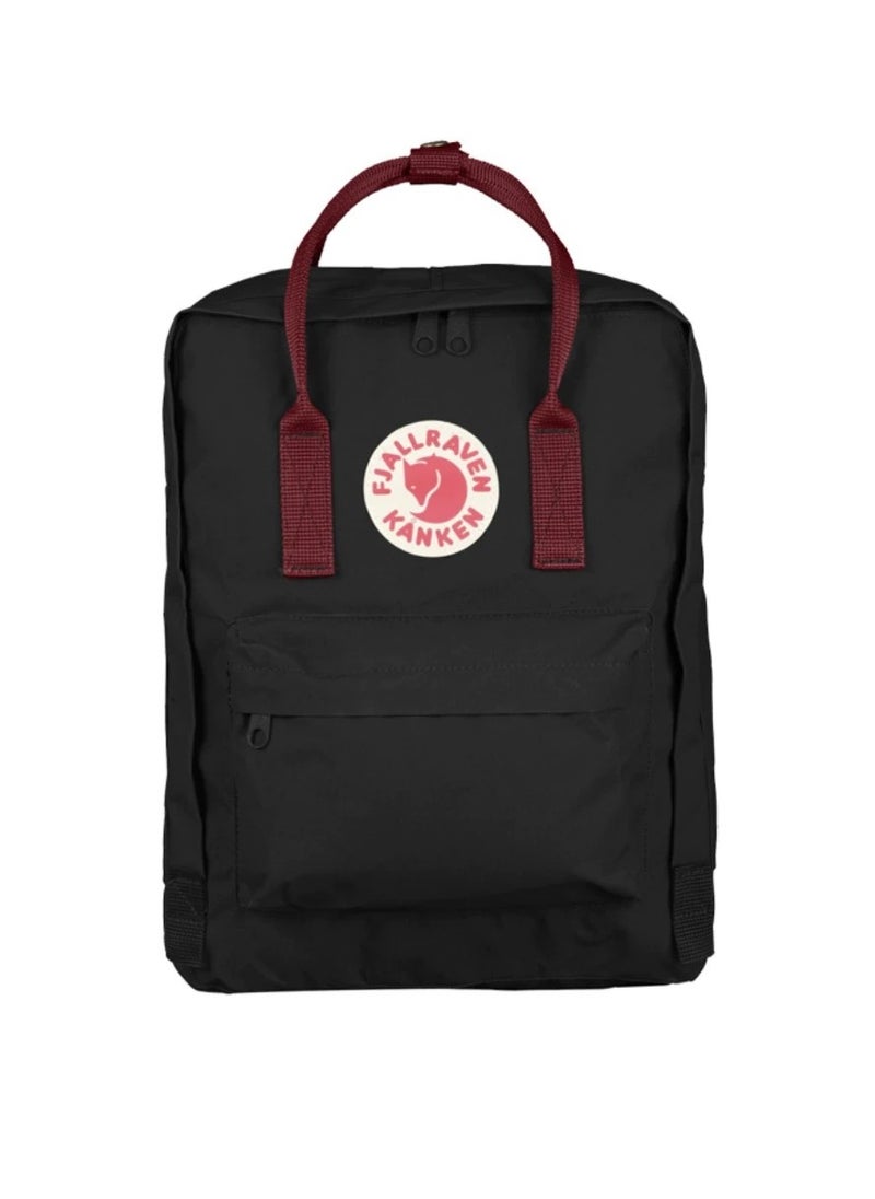 Fjallraven Kanken Classic Casual Backpack Back to School Bag 16 Inches Black/Red  - Image 1