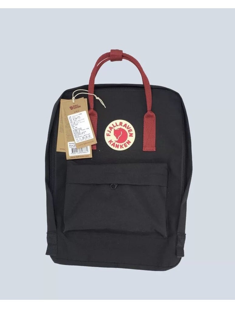 Fjallraven Kanken Classic Casual Backpack Back to School Bag 16 Inches Black/Red  - Image 2