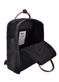 Fjallraven Kanken Classic Casual Backpack Back to School Bag 16 Inches Black/Red  - Image 3