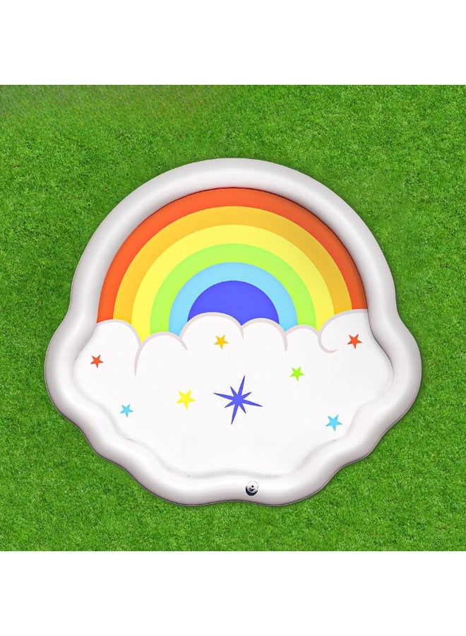 Outdoor Splash Pad Sprinkler Play Mat for Toddlers and Kids – PVC Water Spray Play Pool, Baby Wading Pool for Summer Outdoor Fun - Image 3