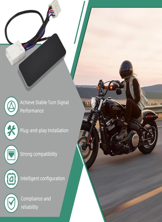 Briidea Load Equalizer and Stabilizer Controller/Resistor Compatible with Harley Davidson Motorcycle, Led Turn Signals, Plug and Play, Solving Led Turn Signal No Flashing, Fast Flashing - Image 2