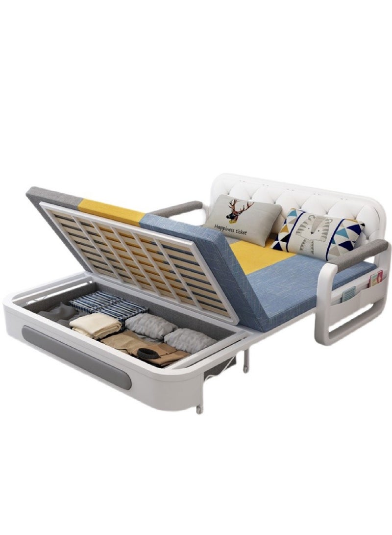 WENBO Pull Out Sofa Double Bed Multifunction Couch Bed Modern Style Sofa Bed Chair For Living & Bed Room (Grey)-1.58m - Image 5