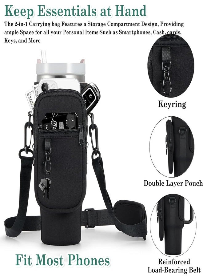 Flavizo Protective Tumbler Sleeve Cover for 40oz Tumblers with Carabiner Clip | Neoprene Material | Adjustable Strap | Universal Fit | Easy Carry Accessory - Image 4