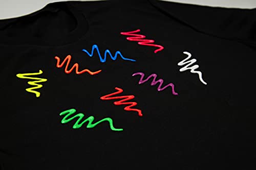 Moon Glow - Neon UV 3D Fabric Paint - 1.01fl oz - Intense Red - Textile Paint for Clothes, t-Shirts, Bags, Shoes & Canvas - Image 5
