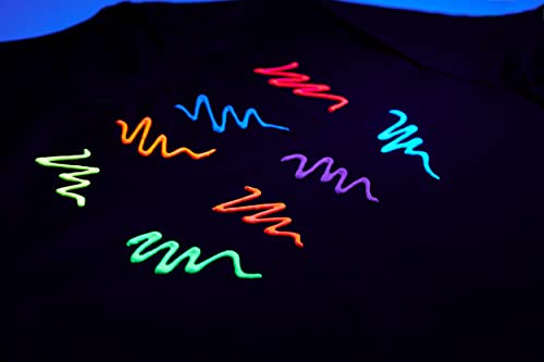 Moon Glow - Neon UV 3D Fabric Paint - 1.01fl oz - Intense Red - Textile Paint for Clothes, t-Shirts, Bags, Shoes & Canvas - Image 4