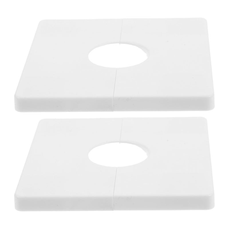 2Pcs Self Adhesive Square Hole Cover Caps Plastic Decorative Seamless Wall Outlet Caps - Image 2