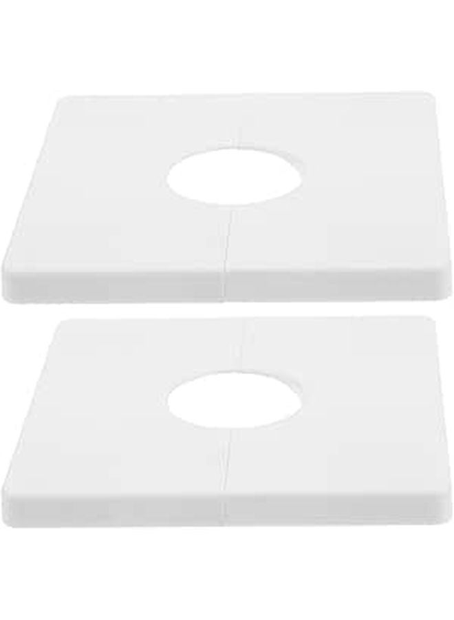 2Pcs Self Adhesive Square Hole Cover Caps Plastic Decorative Seamless Wall Outlet Caps - Image 1