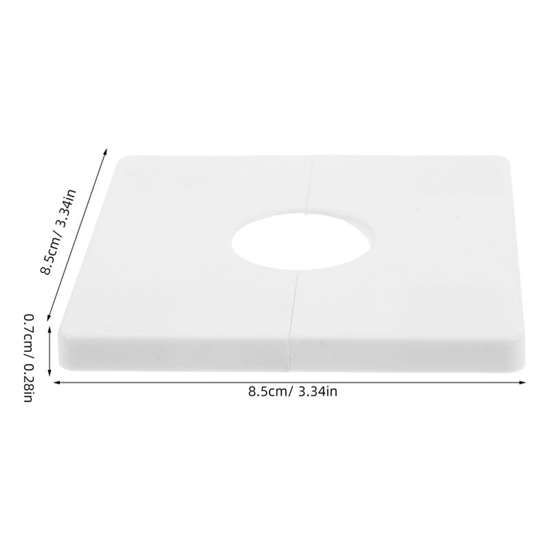 2Pcs Self Adhesive Square Hole Cover Caps Plastic Decorative Seamless Wall Outlet Caps - Image 3