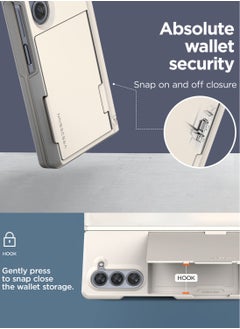 VRS Design Terra Guard Modern GO Samsung Galaxy Z Fold 6 Case Cover Wallet (2024) with [2 Card Holder] Compartment & [Hinge Protection] - Cream  - Image 4