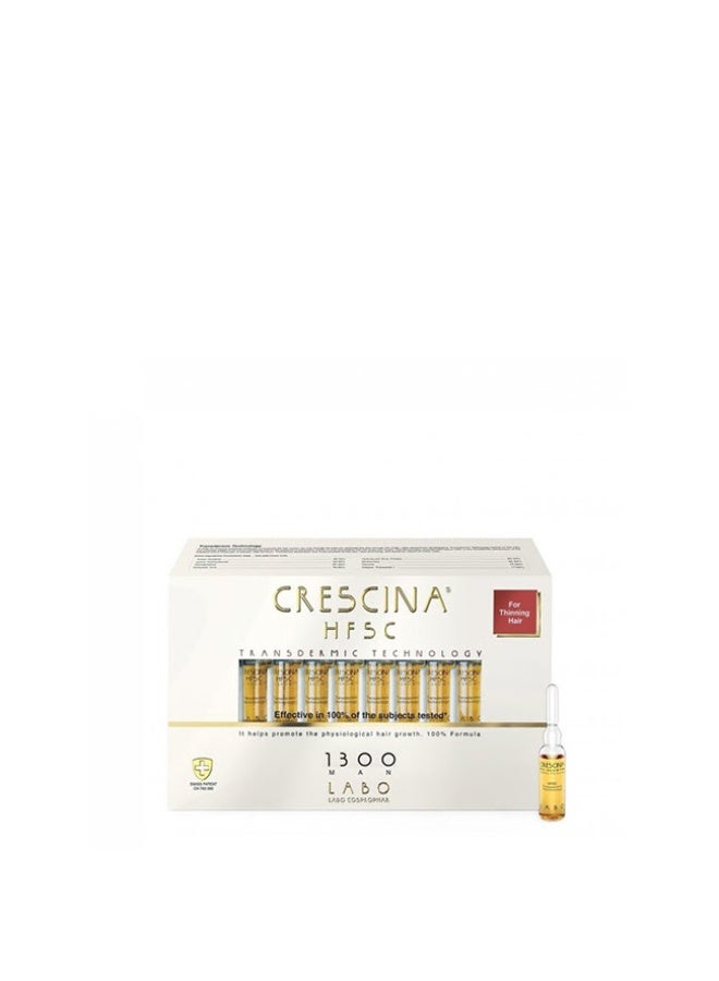 Crescina HFSC Transdermic Re-Growth 1300 Man Ampoules x20 - Image 1