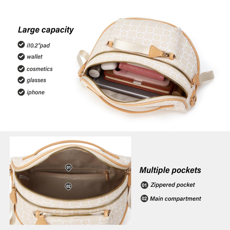 Makes Checkered Crossbody Bag Bum Bag for Women Spacious Purse Fanny Packs Belt Bag Vegan Leather Gift for Mother Wife Mom - Image 4