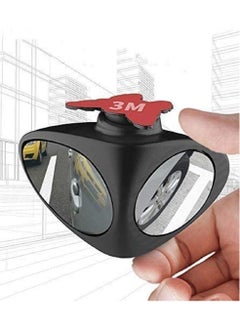Blind Spot Mirror for Cars Show Top Car Side Mirror Blind Spot 360 Rotate Adjustable Front/Rear View Wide Angle Mirror Rear View Mirror Stick on Design Left+Right