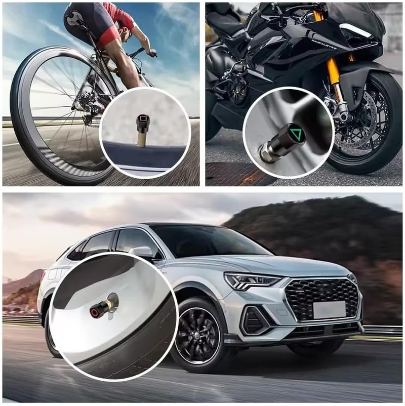 7Cylinder Aluminum Game Button Tire Valve Caps - Dustproof Stylish Wheel Air Valve Caps Universal Fit, 4 Pcs. (XYAB) - Image 3