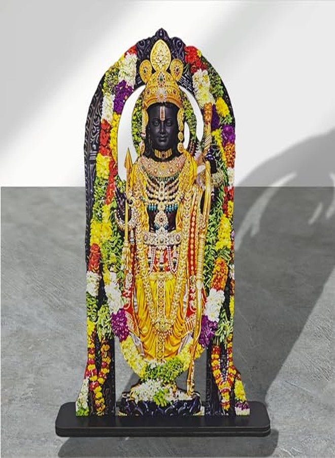 SAF Engineered Wood Ram Lalla MDF Cutout of Ram Lalla Statue in Ayodhya Mandir (2D, Idol Home Decor, Divine, Big Size Ram Lalla Statue 8 Inch X 5 Inch Ram-Color-8X5, Fantasy, Multicolor) - Image 2