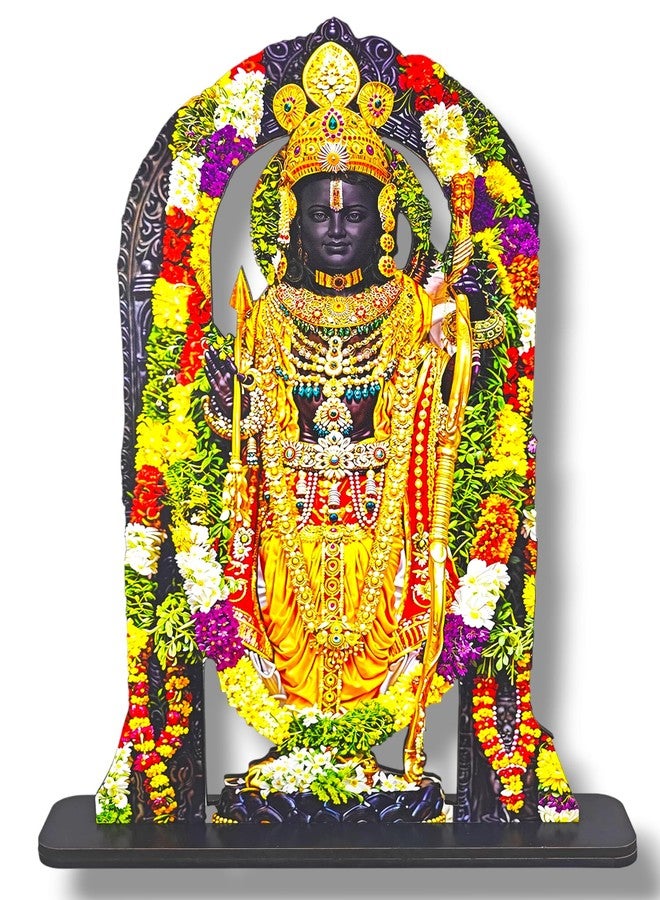SAF Engineered Wood Ram Lalla MDF Cutout of Ram Lalla Statue in Ayodhya Mandir (2D, Idol Home Decor, Divine, Big Size Ram Lalla Statue 8 Inch X 5 Inch Ram-Color-8X5, Fantasy, Multicolor) - Image 1