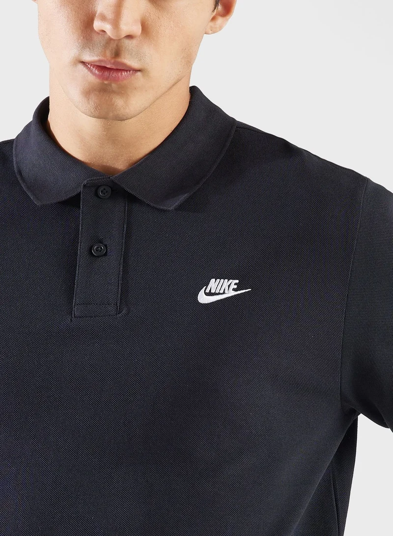 Nike BLACK/(WHITE) M NK CLUB SS POLO PIQUE for Men | Best Price UAE
