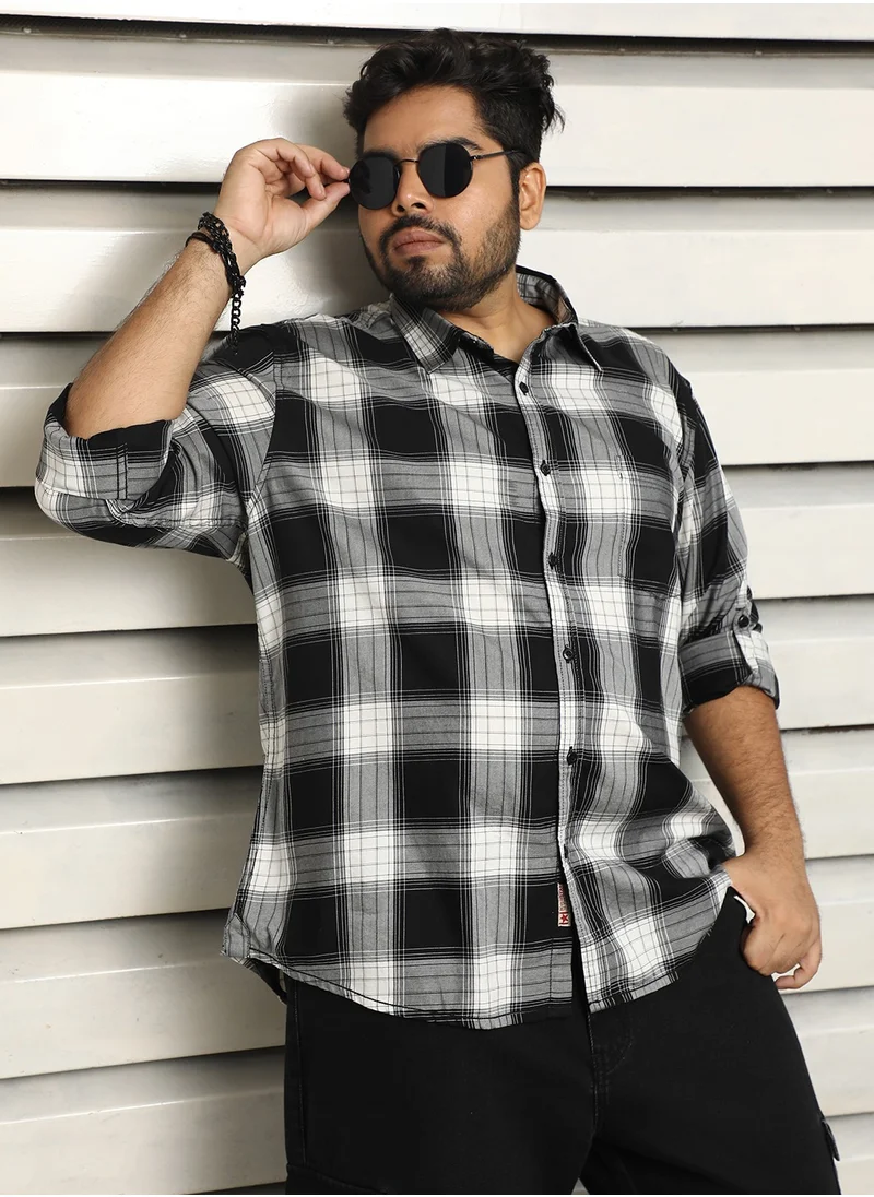 هاي ستار Regular Fit Multicolor Check Shirt for Men with Full Sleeves