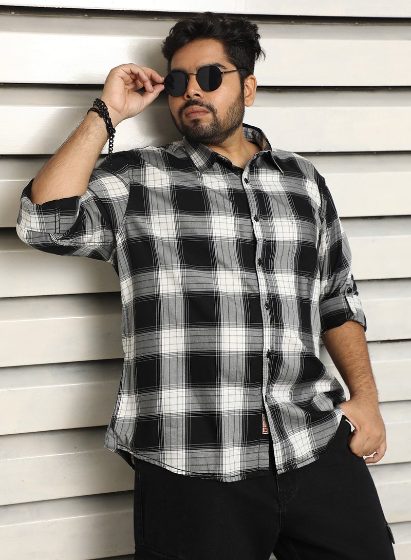 HIGH STAR Regular Fit Multicolor Check Shirt for Men with Full Sleeves - Image 1