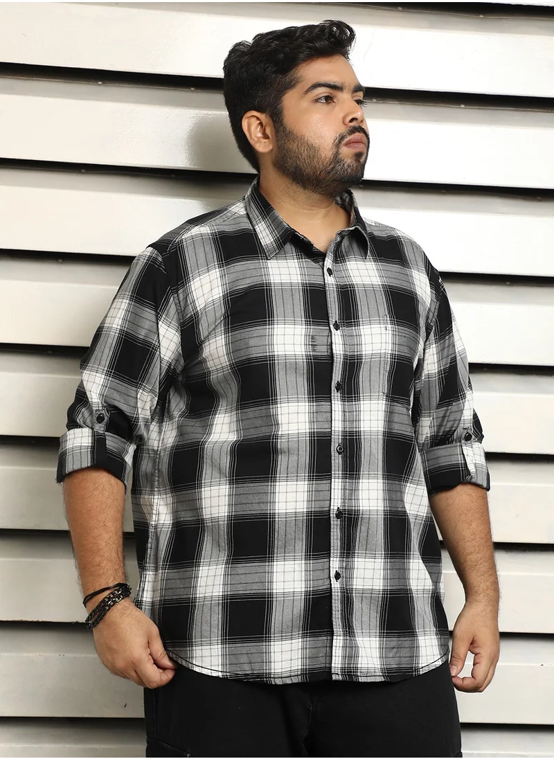 هاي ستار Regular Fit Multicolor Check Shirt for Men with Full Sleeves