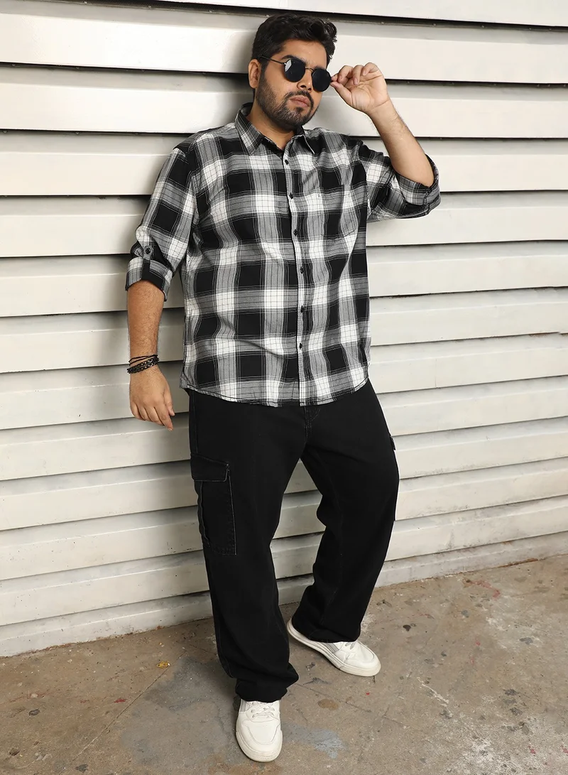 HIGH STAR Regular Fit Multicolor Check Shirt for Men with Full Sleeves