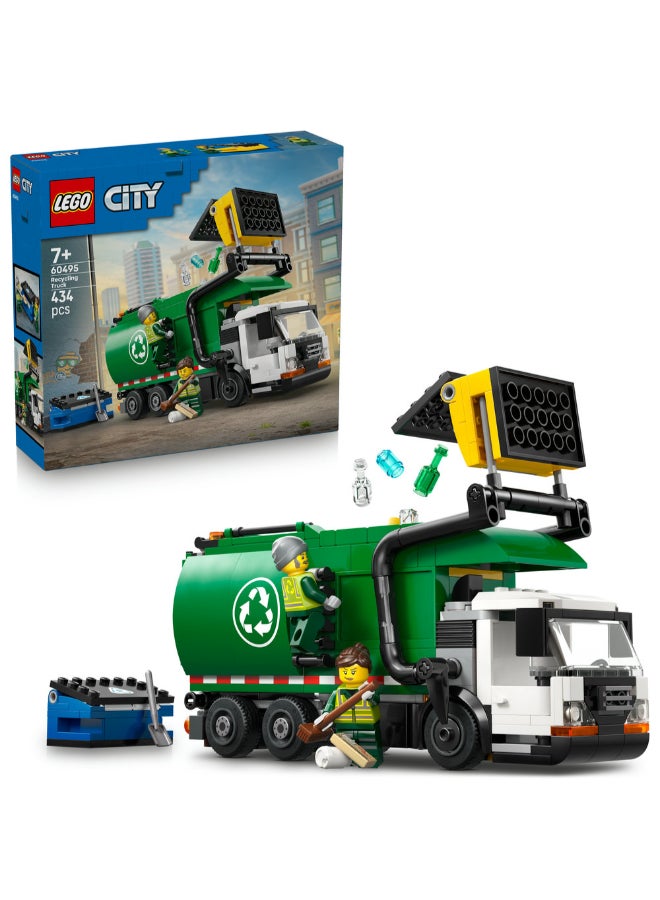 LEGO City Recycling Truck Toy with 2 Minifigures 60495 (Age 7+, 434 Pieces) - Image 1