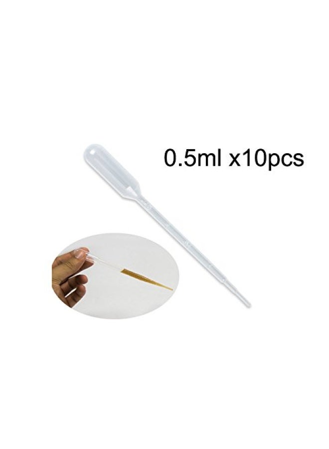 ELFENSTALL - Portable 100Pieces 1Ml 1 4 Dram Amber Mini Glass Bottle 1Cc Vial Small Essential Oil Perfume Diy Liquid Sample Bottle For Travel Makeup Party Friend Sample Free 10Pieces 0.5Ml Dropper Pipette - Image 5
