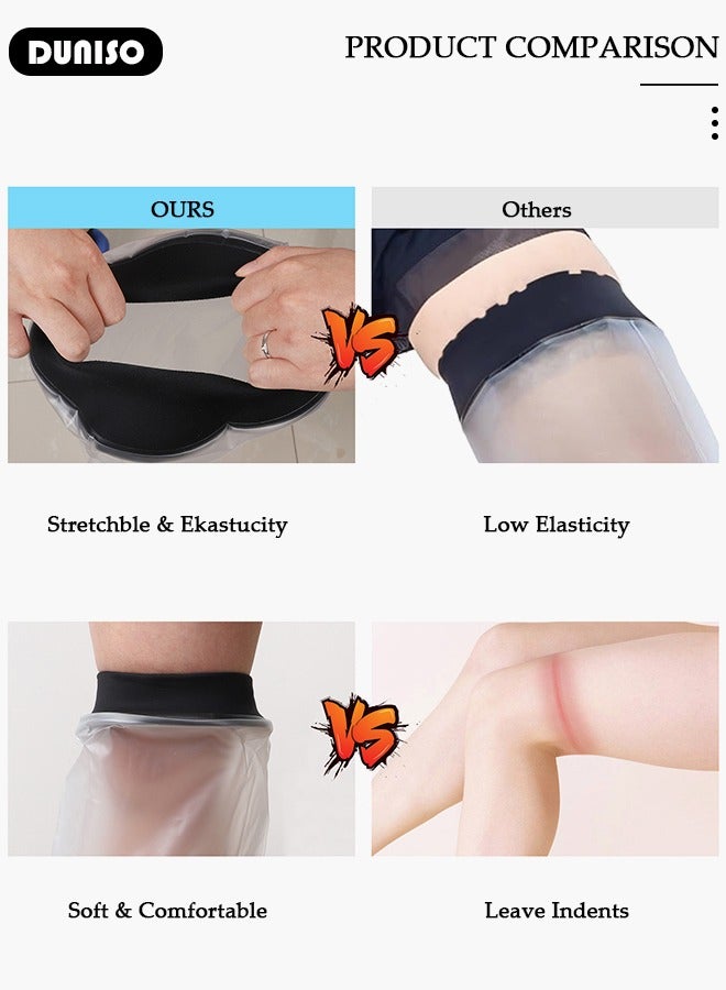 DUNISO Leg Cast Cover for Shower Bath, Watertight Foot Protector Waterproof Adult Full Leg Cast Protector Reusable Sealed Protection Bag to Keep Wound Bandage Dry for Bathing Broken Foot Ankle Knee Toe Burns  - Image 3