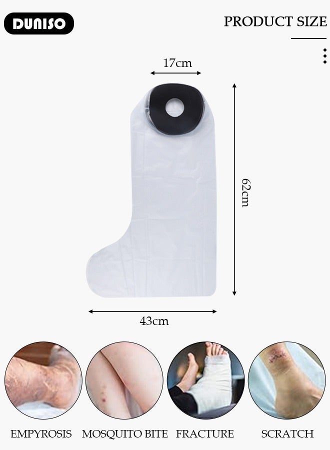 DUNISO Leg Cast Cover for Shower Bath, Watertight Foot Protector Waterproof Adult Full Leg Cast Protector Reusable Sealed Protection Bag to Keep Wound Bandage Dry for Bathing Broken Foot Ankle Knee Toe Burns  - Image 4