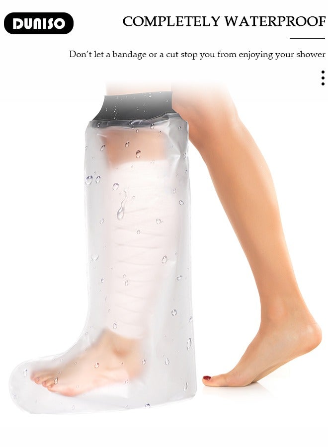 DUNISO Leg Cast Cover for Shower Bath, Watertight Foot Protector Waterproof Adult Full Leg Cast Protector Reusable Sealed Protection Bag to Keep Wound Bandage Dry for Bathing Broken Foot Ankle Knee Toe Burns  - Image 5