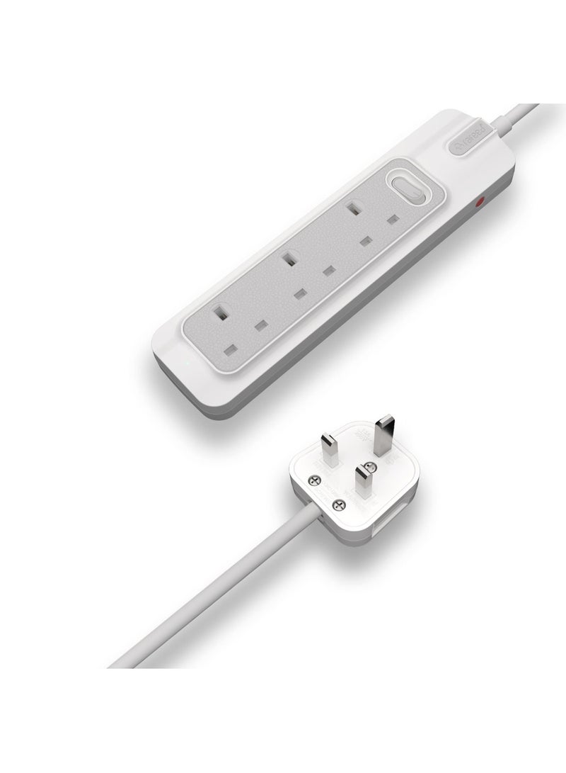 RAFEED Power Extension With Master Switch 3M 3 Sockets 2990W 230V (WA30008) - Image 1