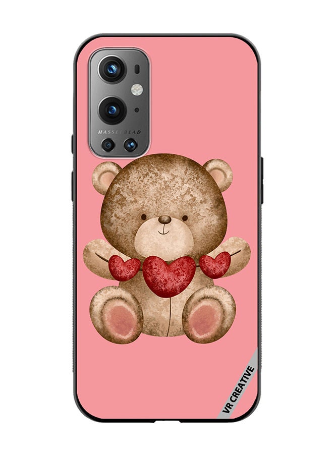 VR CREATIVE Protective Case Cover For OnePlus 9 Pro Bear Love Design Multicolour - Image 1