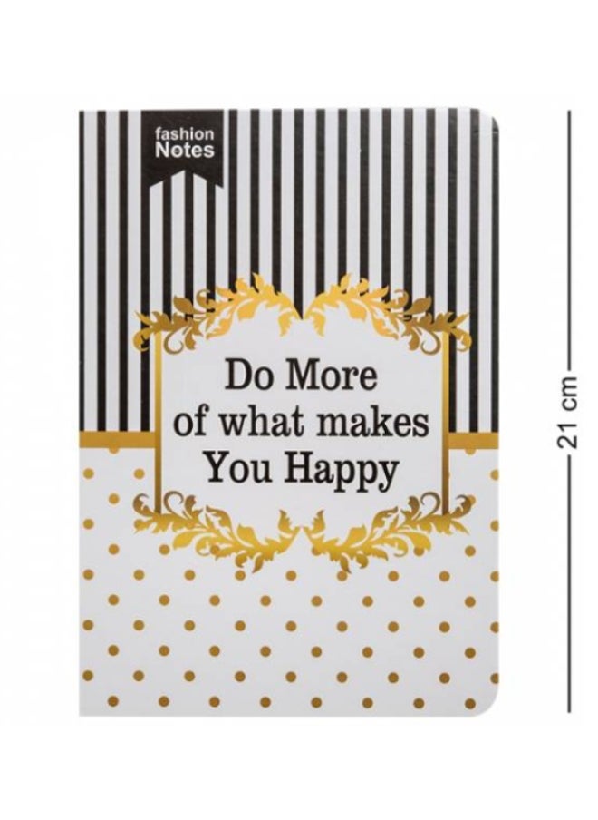 Generic HardCover "Do More " Gold A5 Notebook With Elastic Band  - Image 1