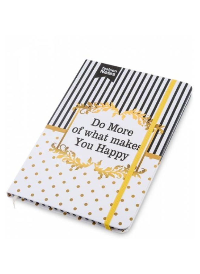Generic HardCover "Do More " Gold A5 Notebook With Elastic Band  - Image 3