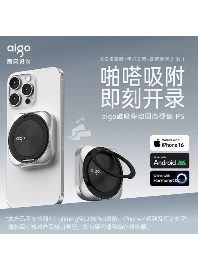 aigo Genuine Large Capacity Portable Ssd Magnetic Phone Stand Multiple Capacity Options - Image 2