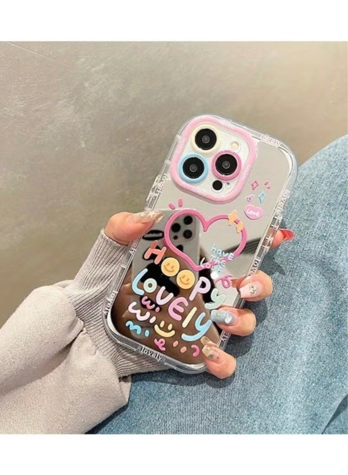 جيفت جراب هاتف مرآة على شكل قلب فتاة جذابة لهاتف iPhone 16 Pro Max، غطاء خلفي مقاوم للصدمات - Image 4