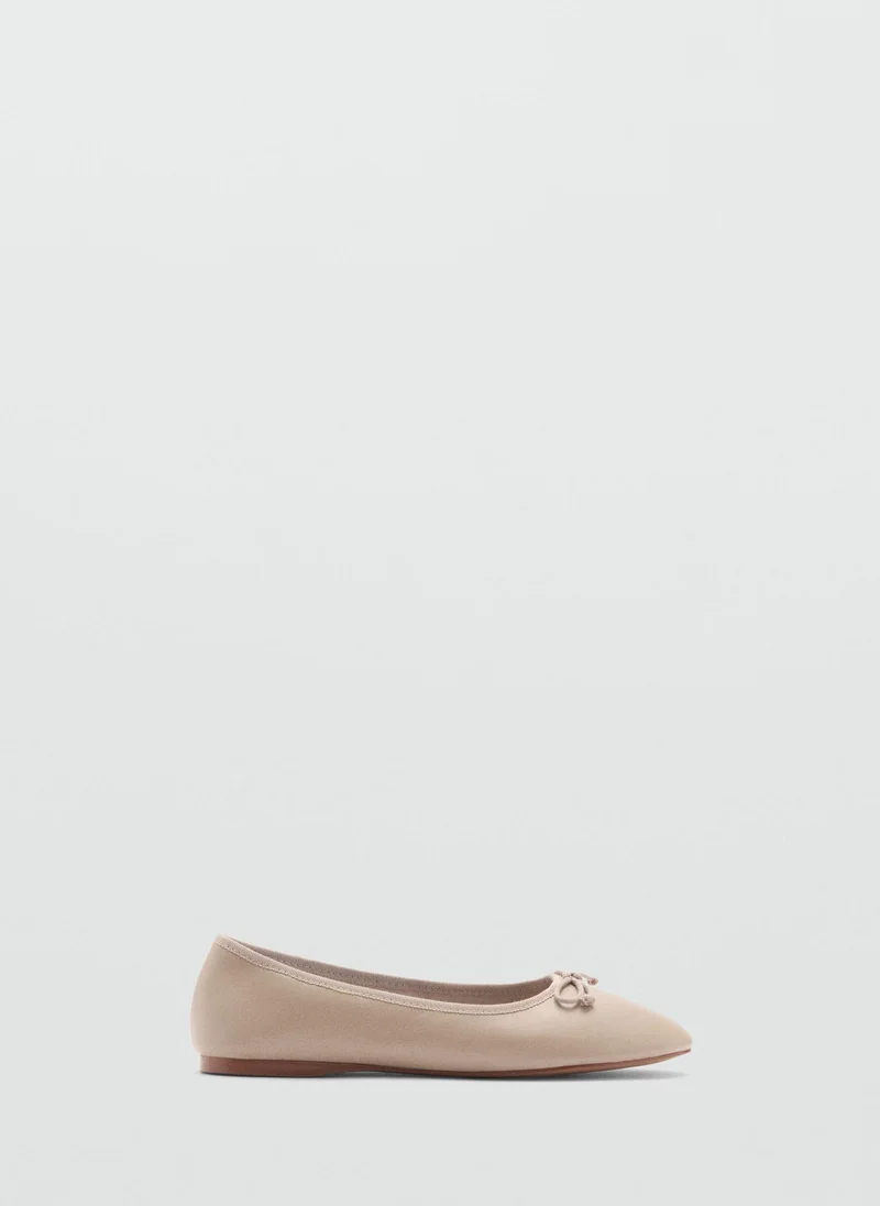 مانجو Bow Detail Ballet Flats