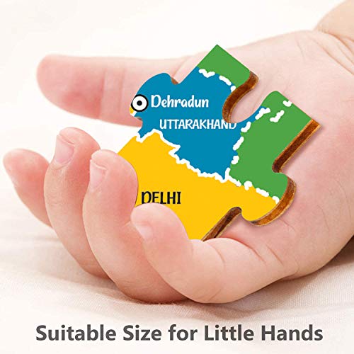 Webby India Map Wooden Jigsaw Puzzle for 5 Years and Above Boys & Girls, 40 pieces - Image 3