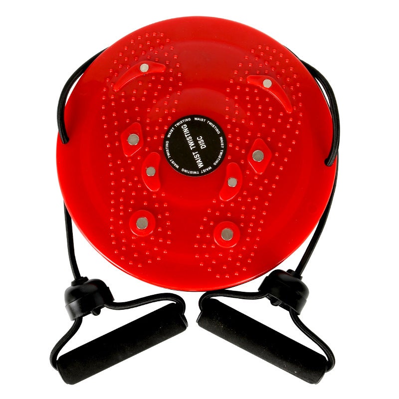Generic Fitness Ab Twister Massage Disc with Pull Ropes Red  - Image 1
